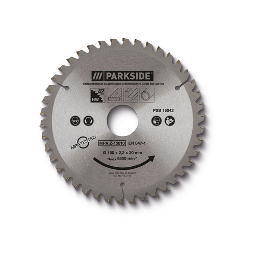 ParkSide PSB16042SZINF körfűrészlap színesfémekhez 42 fogas 160mm 