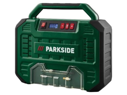 Parkside PMK 150 A1 hordozható kompresszor,digitális kijelzővel 12 V/230 V 150W