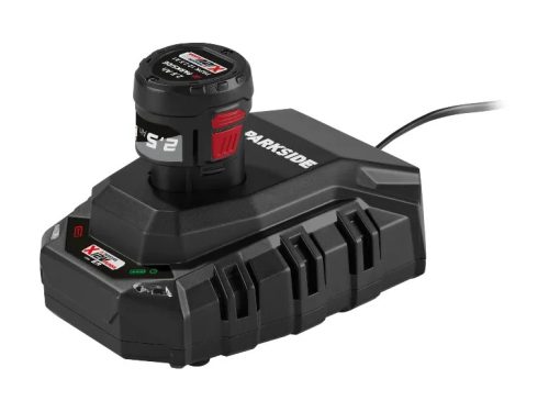 ParkSide Performance PAPK 12 2.5 B1 12V 2500 mAh Li-ion akkumulátor + PLGK 12 6.0 B1 6A 10W gyári akkutöltő szett
