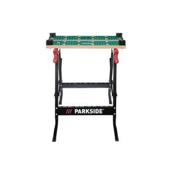   ParkSide összecsukható munkapad, műhely munkaasztal, 150 kg teherbírással, 60 x 79 x 63 cm