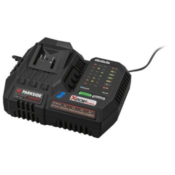   ParkSide Performance PLGS 2012 A1 Bluetooth Smart okos akkutöltő, gyors töltő, X20V, 300 W